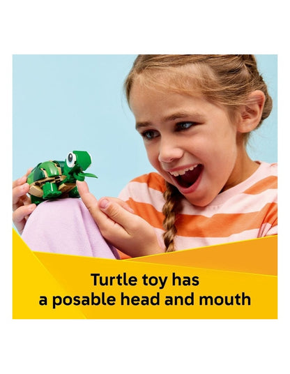 Creator Turtle With A Water Lily Flower 31377