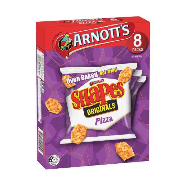 ARNOTTS SHAPES MULTIPACK 8PK:ORIGINAL PIZZA:.:200 GRAM