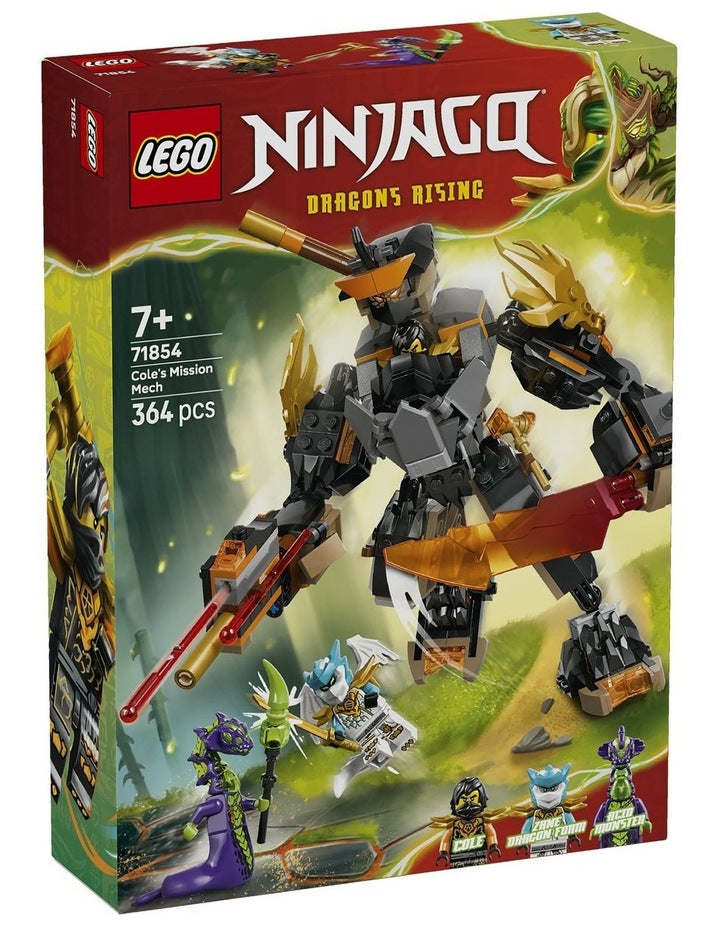 Ninjago Cole's Mission Mech And Dragon Zane 71854