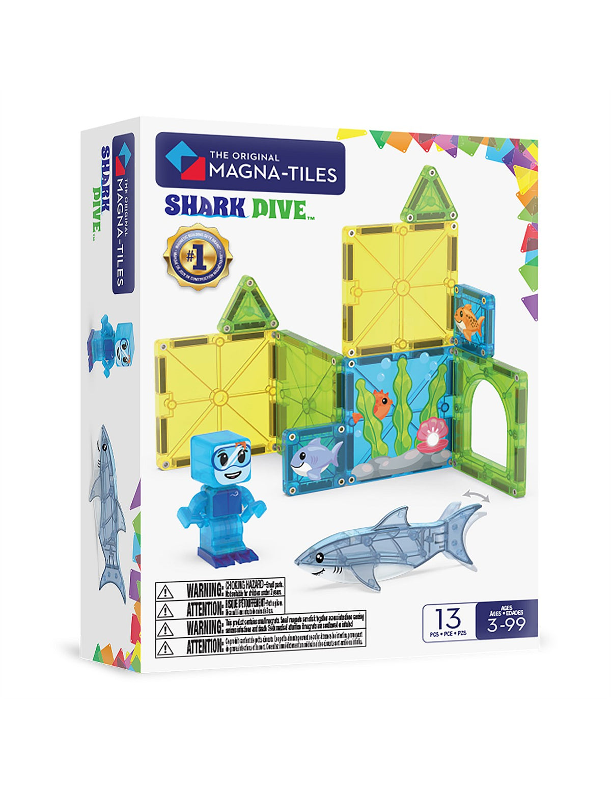 MAGNA-TILES SHARK DIVE - 13 PIECE SET
