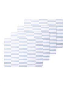Cottesloe Check Blue Cork Backed Placemats set of 4