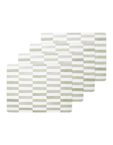 Cottesloe Check Green Cork Backed Placemats set of 4