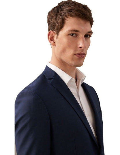Glen Check Suit Jacket in Blue