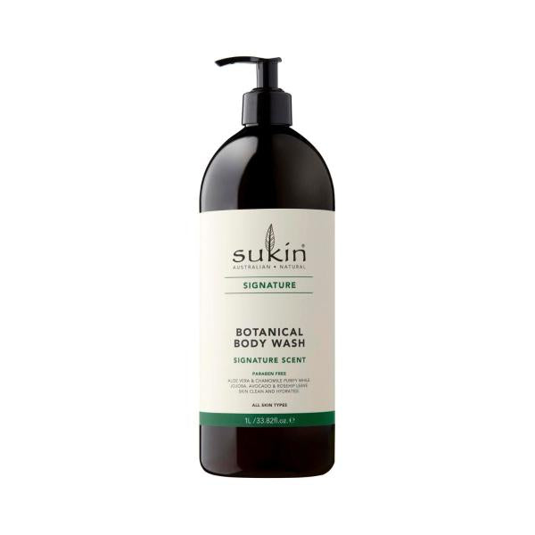 SUKIN SIGNATURE BOTANICAL BODY WASH PUMP 1 LITRE