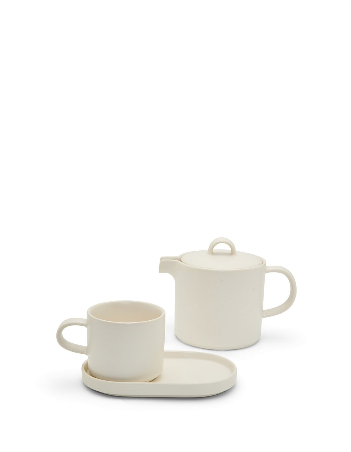 Mayfield Buttermilk Stoneware Tea for One Set