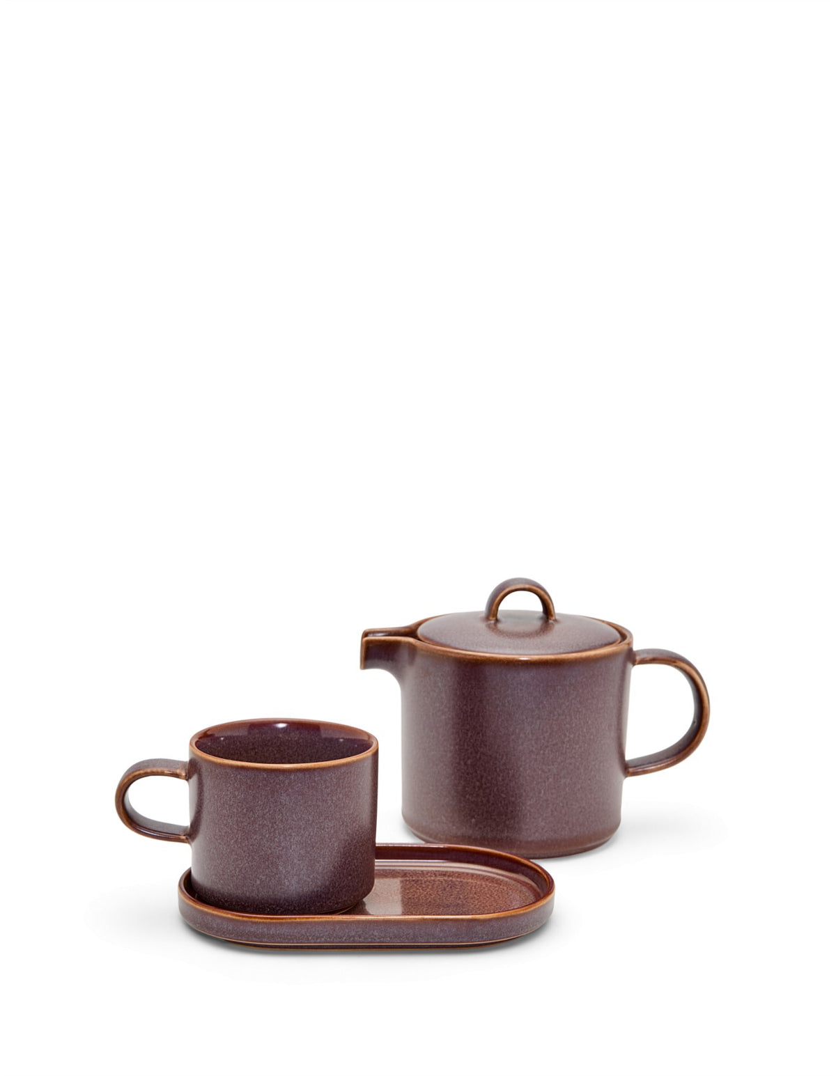 Mayfield Mulberry Stoneware Tea for One Set