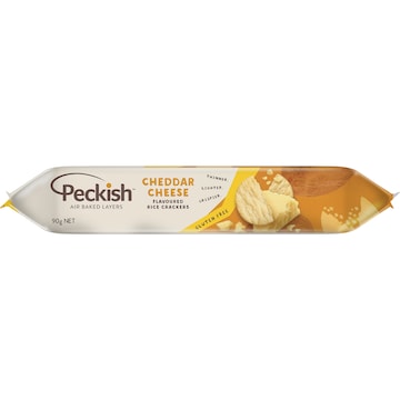 Peckish Flavoured Rice Crackers Cheddar Cheese 90g
