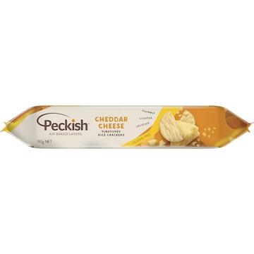 Peckish Flavoured Rice Crackers Cheddar Cheese 90g
