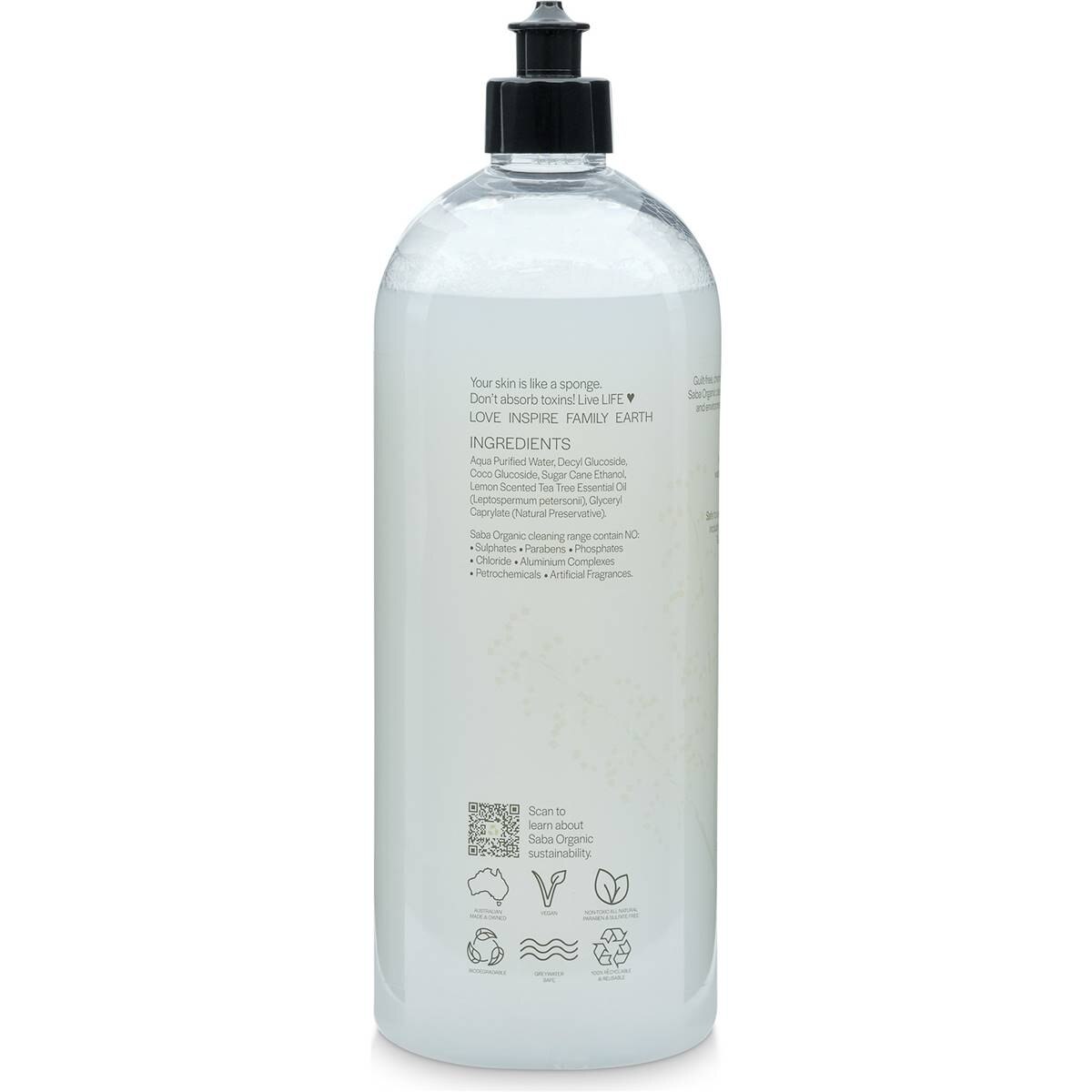 Saba Organics Floor Cleaner Lemon Scented Tea Tree 1L