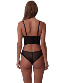 Stay The Night High Leg Brazilian in Black