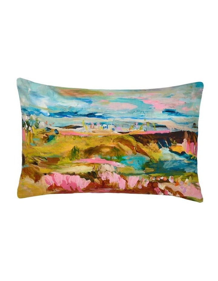 Sunrise Solstice Swims Cushion 40x60cm in Chartreuse
