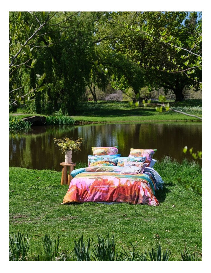 Sunrise Solstice Swims Cushion 40x60cm in Chartreuse