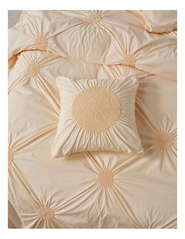 Claudia Cotton Cushion 48x48cm in Peach