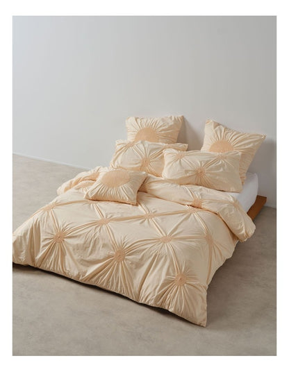 Claudia Cotton Cushion 48x48cm in Peach