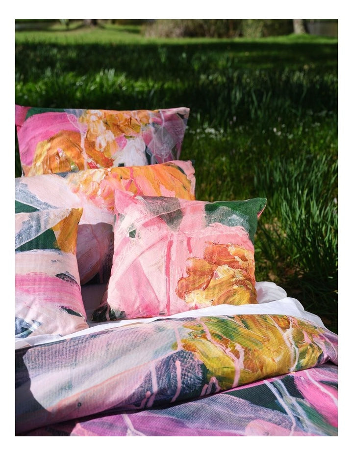 Echinacea Flowers Cushion 48x48cm in Pink