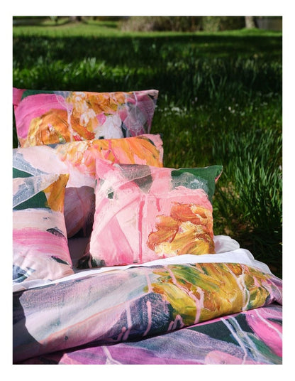 Echinacea Flowers Cushion 48x48cm in Pink