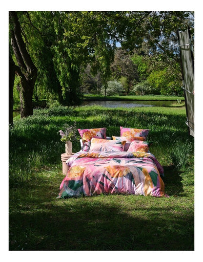 Echinacea Flowers Quilt Cover Set in Pink