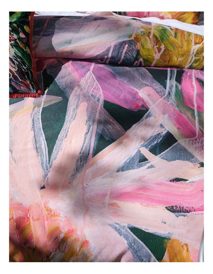 Echinacea Flowers Quilt Cover Set in Pink
