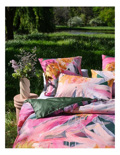 Echinacea Flowers Quilt Cover Set in Pink