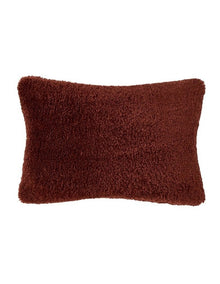 Shetland Faux Fur Cushion in Chestnut