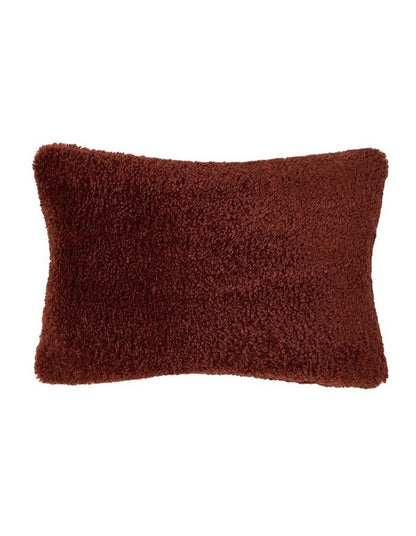 Shetland Faux Fur Cushion in Chestnut