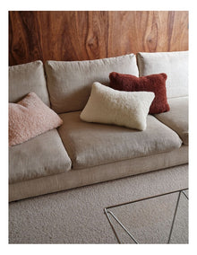 Shetland Faux Fur Cushion in Chestnut