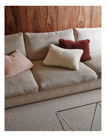 Shetland Faux Fur Cushion 40x60cm in Cream
