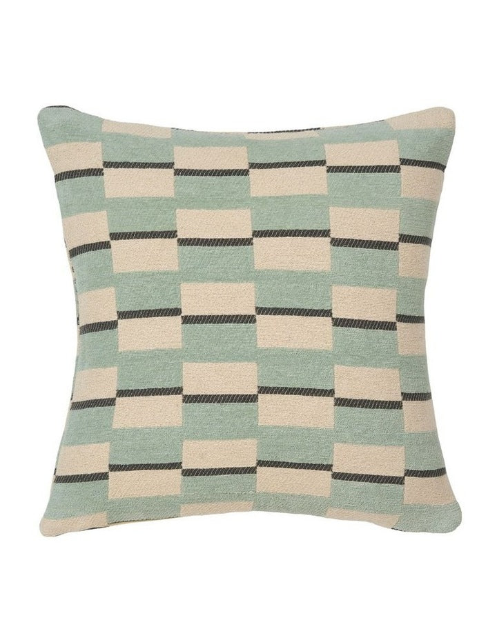 Longley Cotton Cushion 48x48cm in Jade