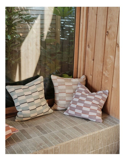 Longley Cotton Cushion 48x48cm in Jade