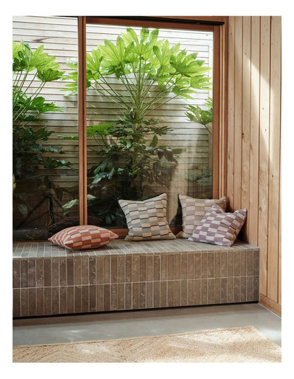 Longley Cotton Cushion 48x48cm in Jade