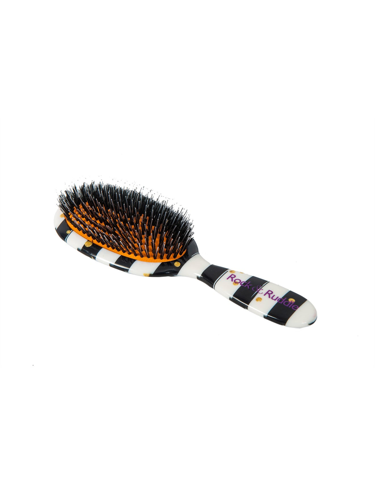 Large Mixed Bristle Brush - Black & White Stripes