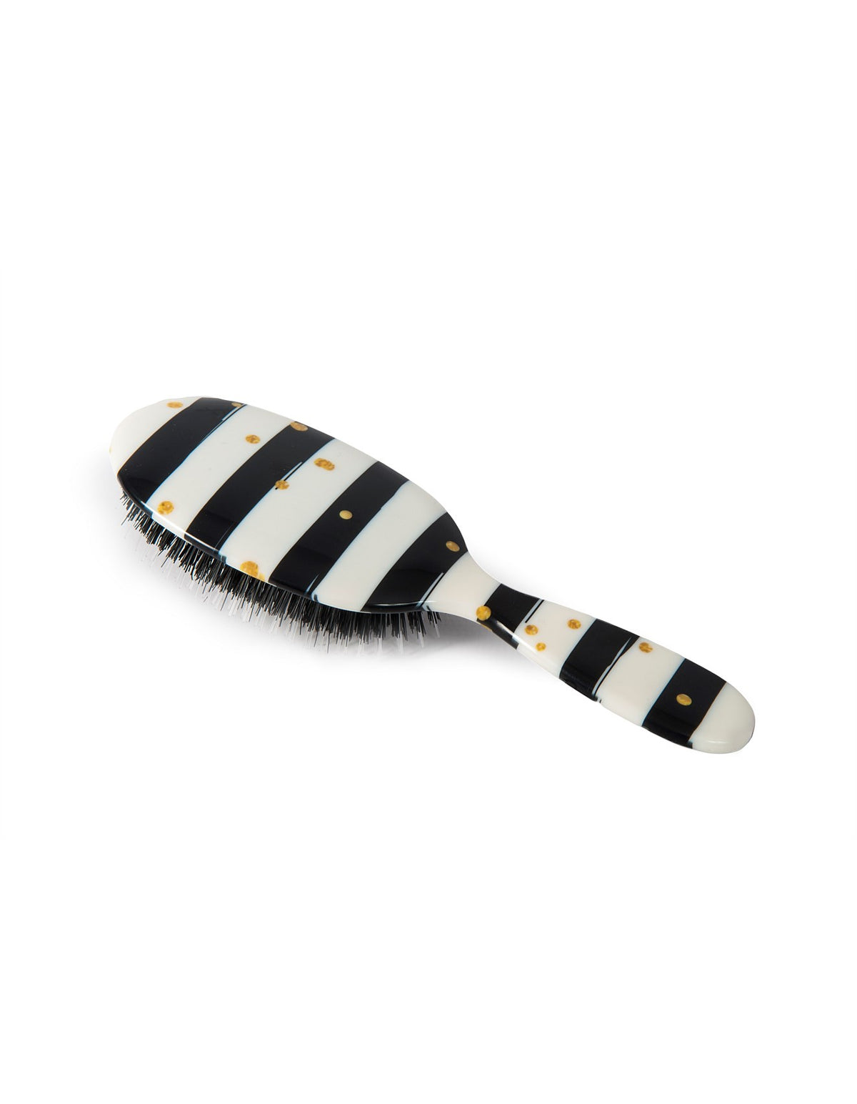 Large Mixed Bristle Brush - Black & White Stripes