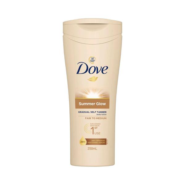 DOVE SUMMER GLOW GRADUAL SELF TANNER BODY LOTION FAIR TO MEDIUM 250ML