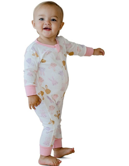 Snuggle Bunny Zipsuit in Pink