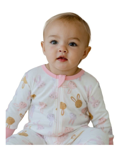 Snuggle Bunny Zipsuit in Pink