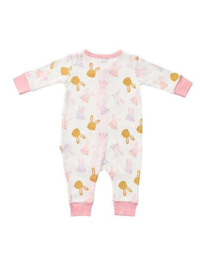 Snuggle Bunny Zipsuit in Pink