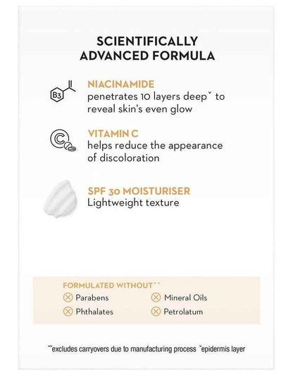 Niacinamide & Vitamin C SPF30 Moisturiser 50g