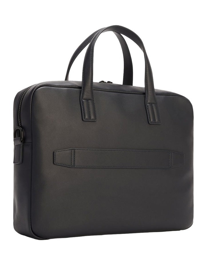 Flag Ribbed Pocket Laptop Bag in Navy