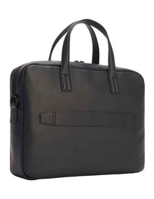 Flag Ribbed Pocket Laptop Bag in Navy