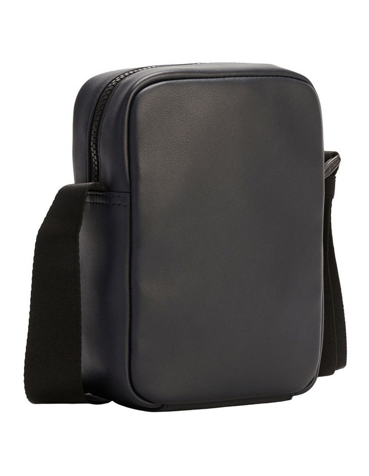 Flag Ribbed Crossbody Reporter Bag in Navy