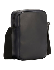 Flag Ribbed Crossbody Reporter Bag in Navy