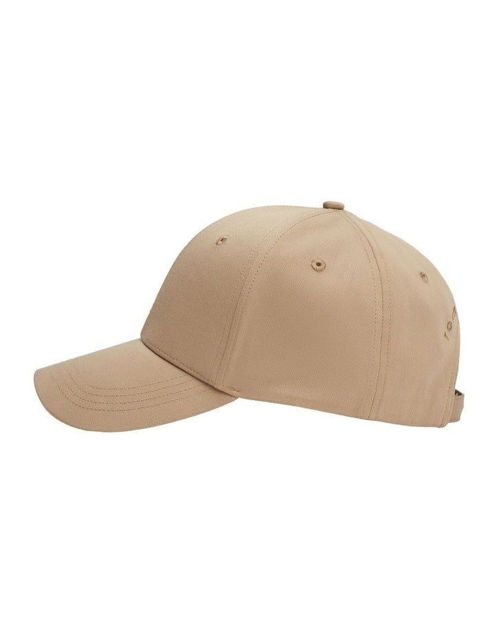 Flag Cotton 6 Panel Cap in Beige