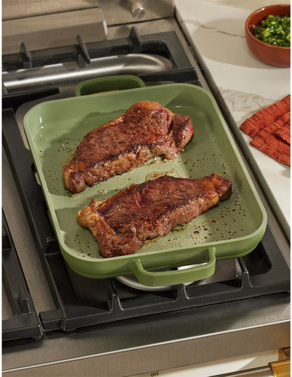 MINI GRIDDLE PAN 37CM SAGE