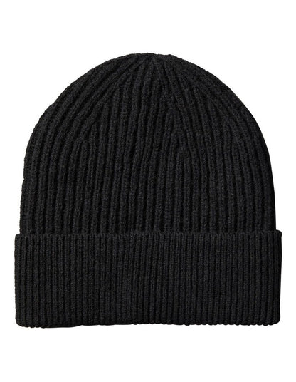 Hw Wool Blend Beanie Hat Black