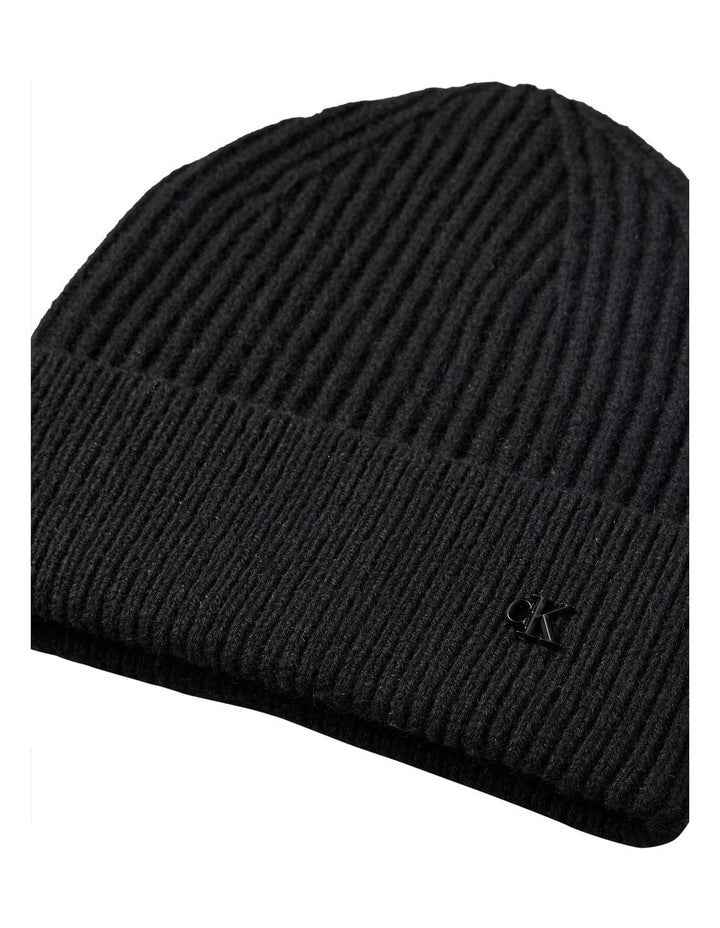 Hw Wool Blend Beanie Hat Black