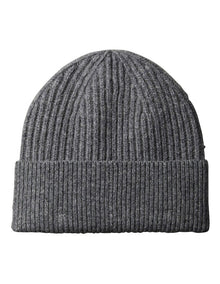 Hw Wool Blend Beanie Hat in Charcoal Heather