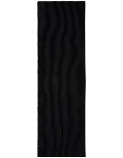 Hw Wool Blend Knit Scarf in Black