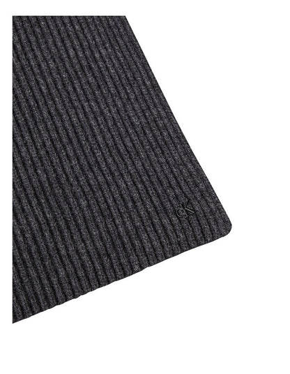 Hw Wool Blend Knit Scarf in Charcoal Heather