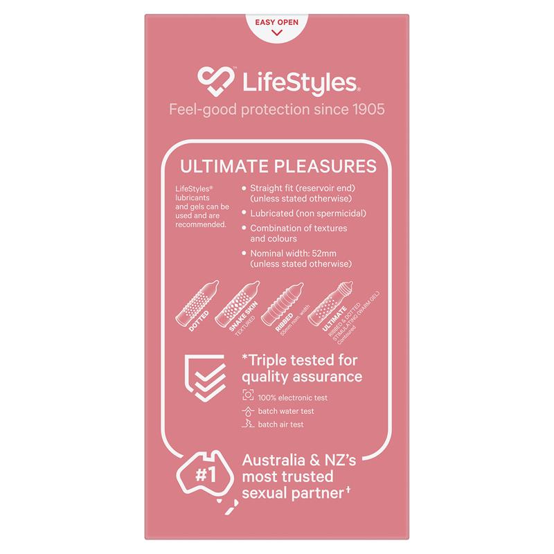 Lifestyles Ultimate Pleasures Condoms 10 Pack