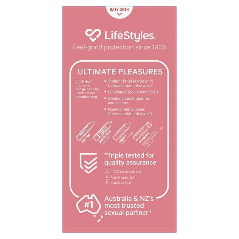 Lifestyles Ultimate Pleasures Condoms 10 Pack